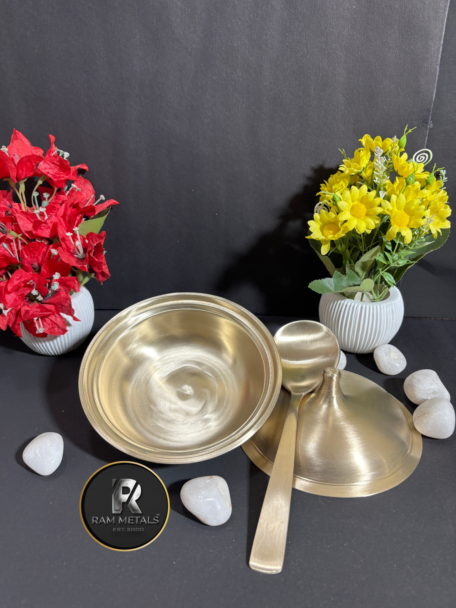 Premium Bronze Donga Dhakkan with Lid - Handcrafted Kansa Serving Bowl Manufacturer in India